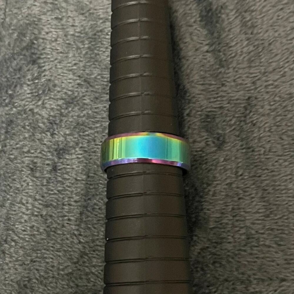Women's Vintage Metallic Rainbow Ring Size 8.5